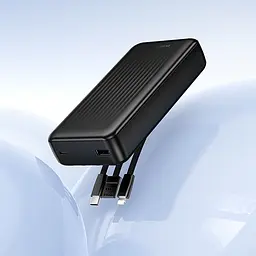 Зовнішній акумулятор BOROFONE BJ79A Clever power bank with 3 cables(20000mAh) Black - мініатюра 5