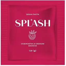 Зубна паста Splash мініатюра освіжаюча зі смаком малини