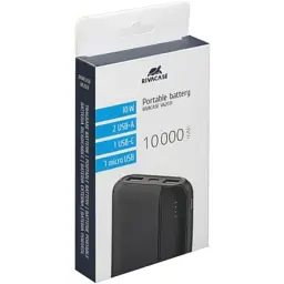 Батарея універсальна RivaCase 10000mA, 10W, black (VA2031) - мініатюра 10