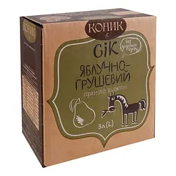 Уцінка. Сік Коник Яблучно-грушевий неосвітлений пастеризований 3 л (766270) - мініатюра 1