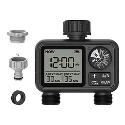Програмований таймер подачі води XON WaterTimer X346 для поливу (XWTDB2152401B 3510) Чорний - мініатюра 12