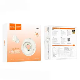 Навушники бездротові Hoco EW71 Galaxia true wireless BT5.4/6hours молочно-білі - мініатюра 5