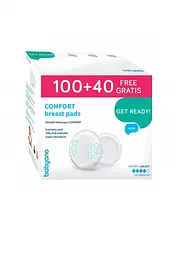 Вкладиші лактаційні прокладки для грудей 140 шт Comfort гелеві тонкі Slim одноразові накладки на груди, що вбирають молоко, для годуючих мам від протікання молока в бюстгальтер або топ для годування бавовняні дихаючі Baby Ono - мініатюра 3