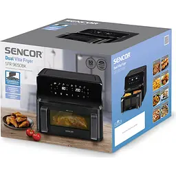 Мультипіч Sencor Dual Vita Fryer чорний 9 л 2700 Вт (SFR9650BK) - мініатюра 12