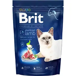 Сухий корм для кішок Brit Premium by Nature Cat Sterilized Lamb 1.5 кг (8595602553167)