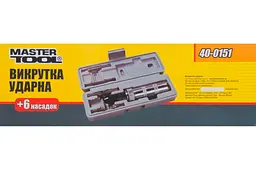 Викрутка ударна з набором біт 5 шт Mastertool 40-0151 - мініатюра 2