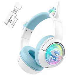Навушники Onikuma Tri Mode cat ear headphones B5 BT5.3/2.4G/Type-C/55h/RGB - мініатюра 2