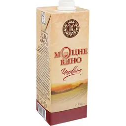 Вино КВЗ мОцне напівсолодке червоне 1 л 15 %