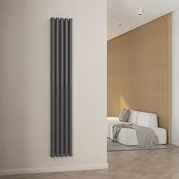 Радіатор дизайнерський Ideale Gloria 12 5/1800/295 антрацит, Антрацит - мініатюра 4