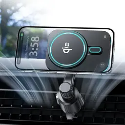 Автотримач із бездротовою зарядкою Choetech Qi2 15W Black (T231-F-XACBK) [127164] - мініатюра 3