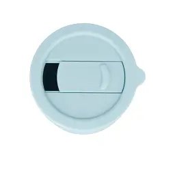 Кавові чашки 295 мл з кришками OldBro Cute Travel Mugs з захисним силіконовим чохлом light blue - мініатюра 4