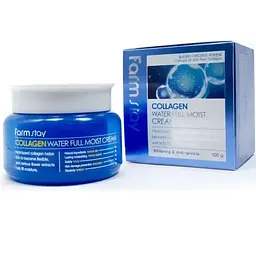 Зволожувальний крем з гідролізованим колагеном FarmStay Collagen Water Full Moist Cream 100 мл - мініатюра 2