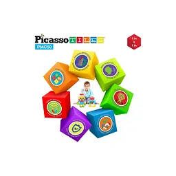 Конструктор Picasso магнітний Tiles Building Cubes 50 деталей (817338023645) - мініатюра 6