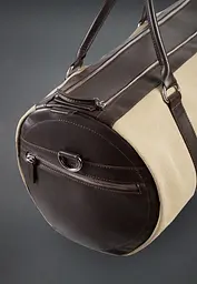 Сумка Harper MAXI з канвасу з темно-коричневими шкіряними вставками - мініатюра 8