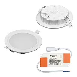 Світильник LED даунлайт Violux ALUMIN 12W 4200K круг IP20 ( 120170 ) - мініатюра 3