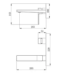 Змішувач для раковини Qtap прихованого монтажу Gemini, Gunmetal Black PVD (k35) QTGEM273GMB45695 - мініатюра 8
