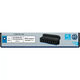 Набір ударних торцевих головок Standart 1/4, 25 мм 9 шт. Bosch hoz0012698 - мініатюра 5