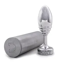 Металева анальна пробка DOXY Butt Plug RIBBED, ребриста, діаметр 3,3 см - мініатюра 4