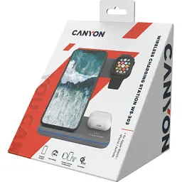 Зарядний пристрій Canyon WS-303, 3in1 Wireless Dark Grey (CNS-WCS303DG) - мініатюра 7
