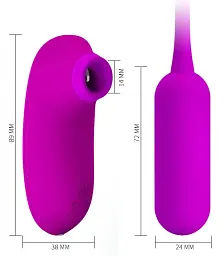 Стимулятор Pretty Love - Curupira Multifunctional Sucker Purple Вакуумний + віброяйце фіолетовий - мініатюра 5