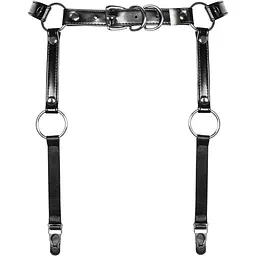 Гартери Obsessive A741 garter belt Black O/S, штучна шкіра - мініатюра 2