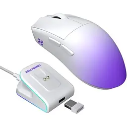 Мишка Hator Hellyberry HM47 Pro RGB Wireless/Bluetooth/USB White/Violet (HM47PRO_white_violet) - мініатюра 2