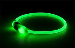 Світлодіодний (LED) нашийник Happet з USB для собак, зелений, 70 см, L (LE15) - мініатюра 3