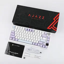 Ігрова механічна бездротова клавіатура AJAZZ AK820 Pro, Gift Switch, RGB, Hot-Swap, Rapid Trigger, Білий - мініатюра 3