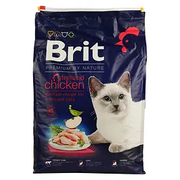 Сухий корм для стерилізованих котів Brit Premium by Nature Cat Sterilised з куркою 8 кг - мініатюра 2