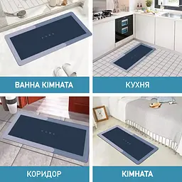 Набір діатомітових килимків для ванної та кухні Aquarius 50х80 см/50х120 см Графіт - мініатюра 7