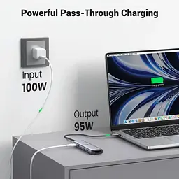 Док-станція USB3.2 Type-C --> HDMI 4K60Hz/2хUSB 3.0/2xUSB-C/SD/TF PD 100 Вт CM511 Ugreen - мініатюра 5