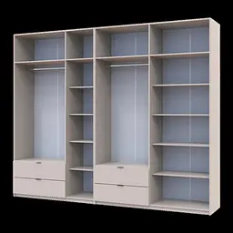 Розпашна Шафа для одягу Doros Лукас Кашемір 3+4 ДСП 295х50х240 (42005124) - мініатюра 3