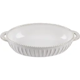 Форма для запікання Limited Edition Allegra Biege овальна кам'яна кераміка 27.5х15.5х5.5 см (GJH010-26-2-129)