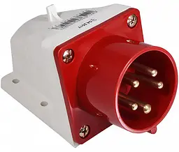 Вилка стаціонарна 16А P5 IP44 3P+N+PE ВС АСКО-УКРЕМ (A0080060003) - мініатюра 3
