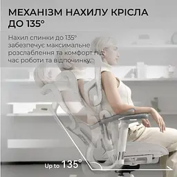 Ігрове крісло Sihoo DORO S100 Mesh White (S100-M302) - мініатюра 12