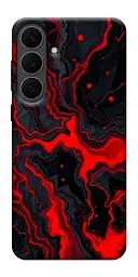 TPU чехол Demsky Black red marble для Samsung Galaxy S25 FE