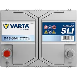 Акумулятор Varta Dynamic SLI 12В 60Аг 540А (EN) L+ (560411054) - мініатюра 4