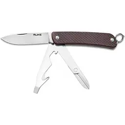 Багатофункціональний ніж Ruike Criterion S31, (5.3 см) 12C27 / G10 коричневий, 6 інстр. - мініатюра 2