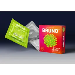 Презервативи Bruno Extra Dotted 4 You 12 шт. (4 упаковки по 3 шт.) (ROZ6400210515) - мініатюра 4
