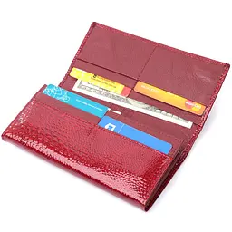Гаманець для жінок із натуральної лакованої шкіри ST Leather 22680 червоний - мініатюра 6