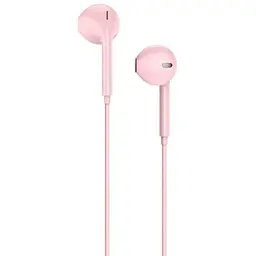 Навушники Hoco M55 Memory sound wire with mic з мікрофоном рожеві - мініатюра 2