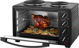Електродуховка із конфорками ECG ET 32303 Black 30 л - мініатюра 2
