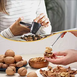 Конусний металевий міцний темний горіхокол з ребристими ручками 18.5 см, Kitchen Master 84105 - мініатюра 3