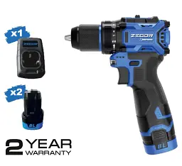 Шуруповерт акумуляторний безщітковий Zegor CDAX-16BL/16В/45 Нм/дві швидкості/2 батареї 16 В 2 Ач/реверс/підсвічування/кейс
- мініатюра 9