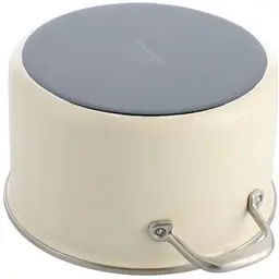 Каструля з кришкою KitchenAid Steel Core 24 см мигдальний крем (CC003269-001) - мініатюра 3