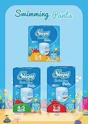 Підгузки-трусики для купання Sleepy Swimming 5 (junior) - 6 (XL) (11-25 кг) 14 шт. памперси для купання - мініатюра 3