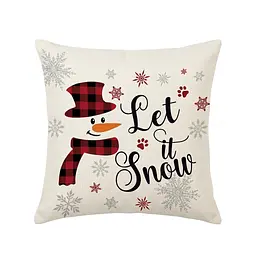 Подушка декоративна Ardesto Christmas Snowman білий 45 х 45 см (ART1032SM)