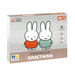 Пластилін YES, 18 кольорів, 360 г., Miffy, (540721)