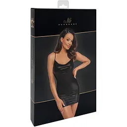 Сукня Noir Handmade F307 Mirage wetlook Mini dress With jewelry rhinestOne chain - S - мініатюра 7