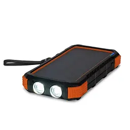 Повербанк з сонячною панеллю 20000mAh Power Bank Kraft TPB-1820SLP Orange бездротова зарядка 18W QC2.0 LED-ліхтар (43-00042) - мініатюра 5